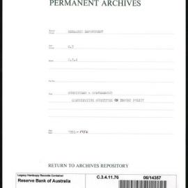 Research Department - Balance of Payments - Committees and Conferences - Consultative Committee on Import Policy - 1955 - 1956
