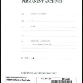 Research Department - Balance of Payments - Committees and Conferences - Import Budget Committee - 1953 - 1956