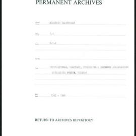 Research Department - Balance of Payments - International, Monetary, Commercial and Exchange Arrangements - Commercial Policy - General - 1943 - 1946
