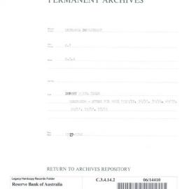 Research Department - Balance of Payments - Import Price Index - Memoranda - Notes for Base, 1932/1933, 1936/1937, 1938/1939, 1948/1949, 1950/1951, 1952/1953, 1957/1958