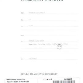 Research Department - Balance of Payments - Import Price Index - Rebasing - 1928/1929, 1932/1933, 1936/1937, 1938/1939, 1950/1951, 1957/1958