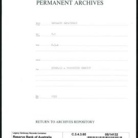 Research Department - Balance of Payments - Obsolete Files - Blockade - Industrial Chemists - 1936 - 1941