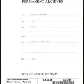 Research Department - Balance of Payments - Obsolete Files - Blockade - Fertilisers - 1939