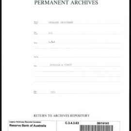Research Department - Balance of Payments - Obsolete Files - Blockade - Fibres - 1939