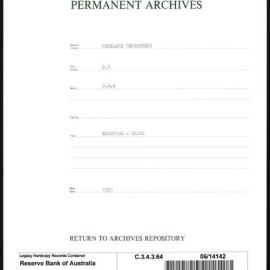 Research Department - Balance of Payments - Obsolete Files - Blockade - Glass - 1939
