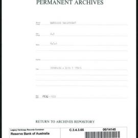 Research Department - Balance of Payments - Obsolete Files - Blockade - Iron and Steel - 1936 - 1939
