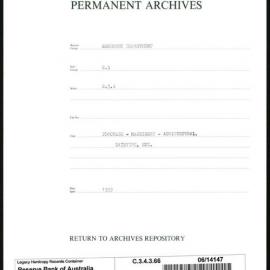 Research Department - Balance of Payments - Obsolete Files - Blockade - Machinery - Agricultural, Dairying, etc - 1936 - 1937
