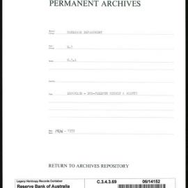 Research Department - Balance of Payments - Obsolete Files - Blockade - Non-Ferrous Metals and Alloys - 1936 - 1939