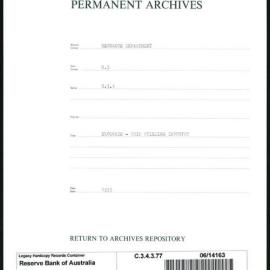 Research Department - Balance of Payments - Obsolete Files - Blockade - Ship Building Industry - 1937 - 1939