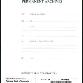 Research Department - Balance of Payments - Obsolete Files - Blockade - Tea, Coffee and Cocoa - 1939