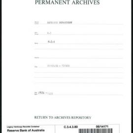 Research Department - Balance of Payments - Obsolete Files - Blockade - Timber - 1936 - 1939