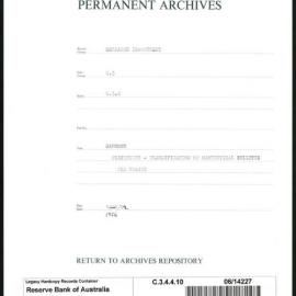 Research Department - Balance of Payments - Exports - Statistics - Classification of Statistical Bulletin Old Series - 1956 - 1962