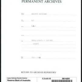 Research Department - Balance of Payments - Global Balance of Payments - Extracts on Exchange Control in Certain Foreign Countries - General - 1940 - 1948