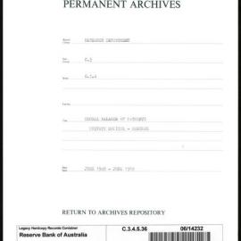 Research Department - Balance of Payments - Global Balance of Payments - Private Capital - General - 1936 - 1959