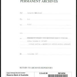 Research Department - Balance of Payments - Global Balance of Payments - Private Capital - Analysis of Movements - 1954 - 1961