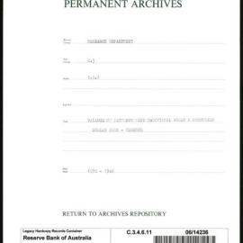 Research Department - Balance of Payments with Individual Areas and Countries - Dollar Area - General - 1938 - 1948