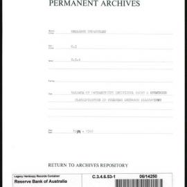 Research Department - Balance of Payments with Individual Areas and Countries - Classification of Overseas Exchange Allocations - 1939 - 1942