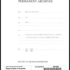 Research Department - Balance of Payments with Individual Areas and Countries - Classification of Overseas Exchange Allocations - 1939 - 1941