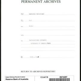 Research Department - Balance of Payments - International Reserves - Estimates of London Funds - 1939 - 1943