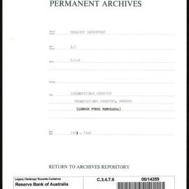 Research Department - Balance of Payments - International Reserves - General (London Funds) - 1931 - 1949