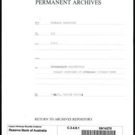 Research Department - Balance of Payments - Commonwealth Statistician - Monthly Statement of Australian Overseas Trade - 1921/1922, 1927/1928, 1911/1940