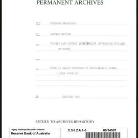 Research Department - Banking Section - Trading Bank Returns - (Confidential information supplied by Banks) - Forms D. Weekly Statement of Liabilities and Assets within Australia - File 5 - December 1945