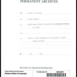 Research Department - Banking Section - Trading Bank Returns - (Confidential information supplied by Banks) - Forms D. Weekly Statement of Liabilities and Assets within Australia - File 1 - May 1946