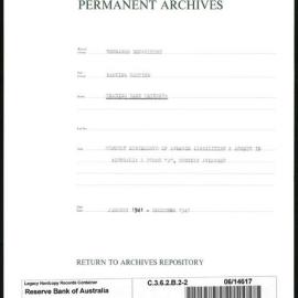 Research Department - Banking Section - Trading Bank Returns - (Confidential information supplied by Banks) - Monthly Statements of Average Liabilities and Assets in Australia and Forms D, Monthly Averages - File 2 - January - December 1941