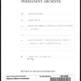 Research Department - Banking Section - Trading Bank Returns - (Confidential information supplied by Banks) - Monthly Statements of Average Liabilities and Assets in Australia and Forms D, Monthly Averages - File 2 - January - November 1945