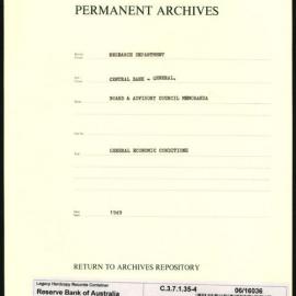 Research Department - Central Bank - General - Board & Advisory Council Memoranda - Economic Conditions - File 4 - 1949