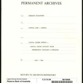 Research Department - Central Bank - General - Capital Issues Control - Capital Issues Advisory Board - Information Circulars and Memoranda - 1940 - 1944