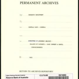 Research Department - Central Bank - General - Committee of Economic Enquiry - Balance of Payments - Bank Comment & Memos, Correspondence, etc. - 1963