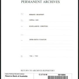 Research Department - Central Bank - General - Miscellaneous Committees - Inter-Sector Financing - 1966 - 1969