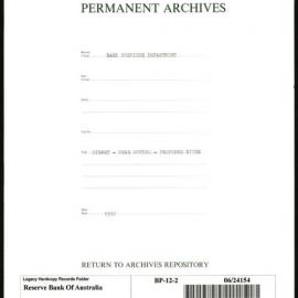 Bank Premises Department - Sydney - Head Office - Proposed Sites - 1912