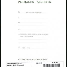 Bank Premises Department - Brisbane - Queen Street - Lease to Federal Land Tax Department - 1913-1915
