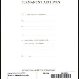Bank Premises Department - Melbourne - Joint Project with Commonwealth Government - 1915
