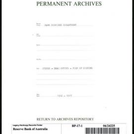Bank Premises Department - Sydney - Head Office - Film of Opening - 1916-1917