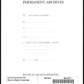 Bank Premises Department - Sydney - Head Office - Post Office Chambers - Damages - 1920