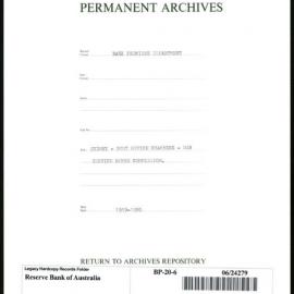 Bank Premises Department - Sydney - Head Office - Post Office Chambers - War Service Homes Commission - 1919-1920