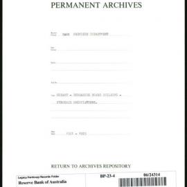 Bank Premises Department - Hobart - Bursaries Board Building - Purchase Negotiations - 1921-1923