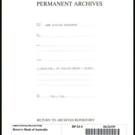 Bank Premises Department - Melbourne - 367 Collins Street - Blinds - 1923-1924