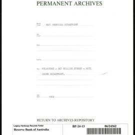 Bank Premises Department - Melbourne - 367 Collins Street - Note Issue Department - 1924