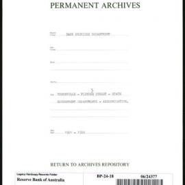 Bank Premises Department - Townsville - Flinders Street - State Government Departments - Accommodation - 1921-1924