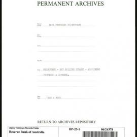 Bank Premises Department - Melbourne - 367 Collins Street - Adjoining Premises - Damages - 1922-1925