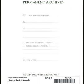 Bank Premises Department - Note Issue Department - Fitzroy - Victoria Parade - Flooring - 1924-1925