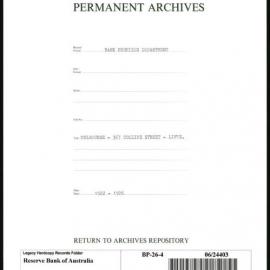 Bank Premises Department - Melbourne - 367 Collins Street - Lifts - 1922-1926