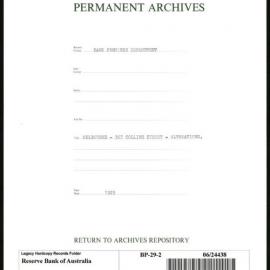 Bank Premises Department - Melbourne - 367 Collins Street - Alterations - 1929