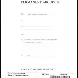 Bank Premises Department - Launceston - Brisbane Street & The Quadrant - Renovations - Tenders - 1931