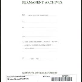 Bank Premises Department - Note Issue Department - Fitzroy - Victoria Parade - Concrete Floors, Damaged - Resurfacing - 1933-1934