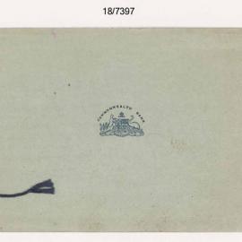 CBA - PERTH - BRANCH OPENING INVITATION, ADMISSION CARD & NOTE - Special Admission Card - Archer Whitford Invitation